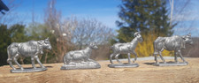 4X URALT BLEI ZINN FIGUR TIER