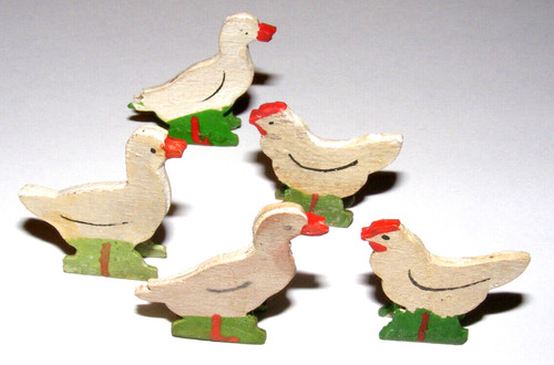 Vintage holz flach miniatur - vintage,