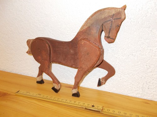 Ddr holzspielzeug pferd 22cm - holzspielzeug,