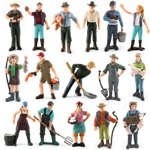 Bauernhof figuren set bemalt - set,